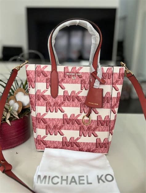 michael kors tasche rosa weiß|michael kors tragetasche.